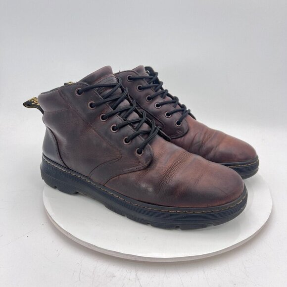 Dr. Martens Bonny Leather Men Size 10 Dark Brown Round Toe Ankle Chukka Boot - Picture 4 of 12